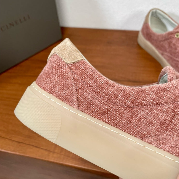 브루넬로 쿠치넬리 트윌 레이스업 스니커즈 핑크