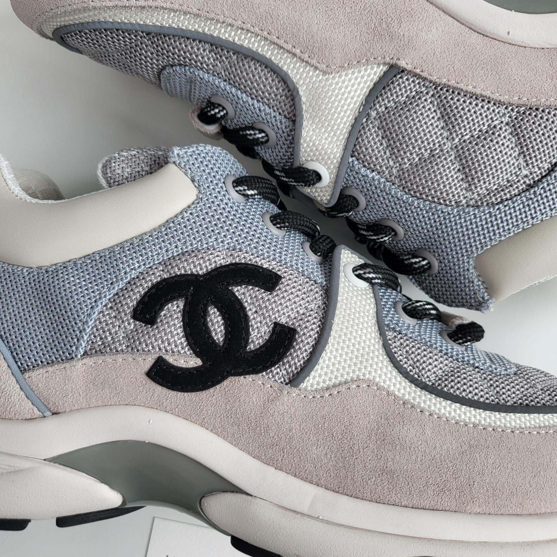 국내) 샤넬 로고 스니커즈 / 블랙 36