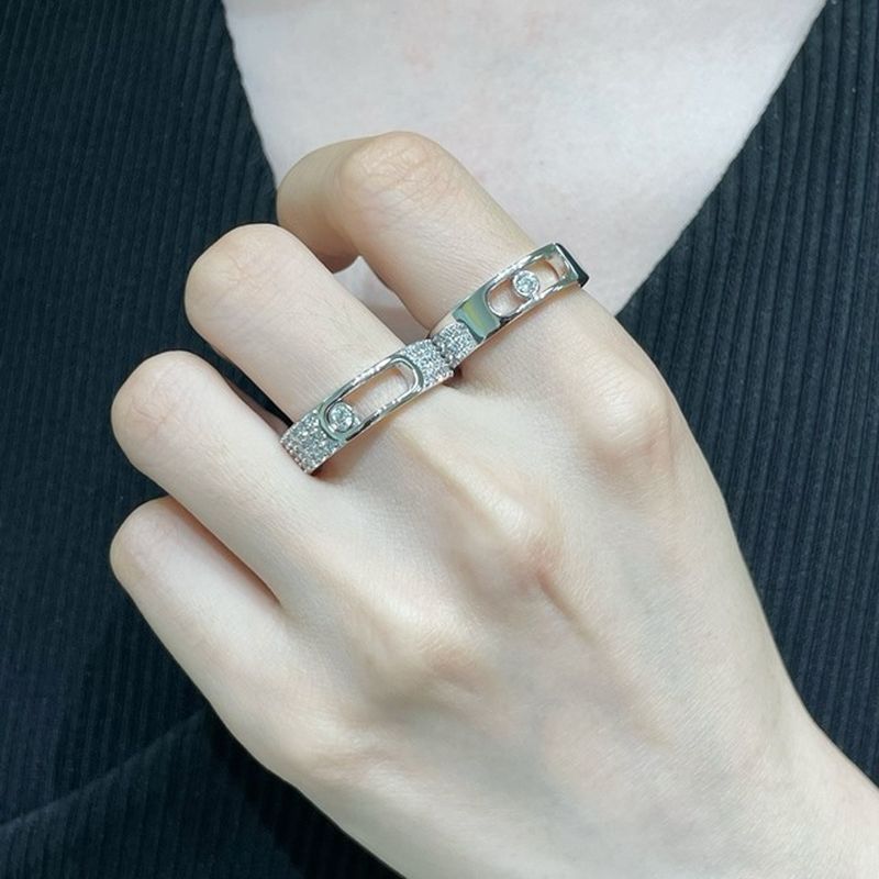 메시카 무브 주얼리 파베 링