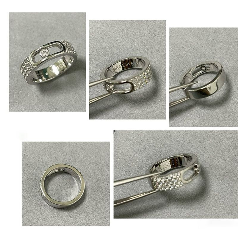 메시카 무브 주얼리 파베 링