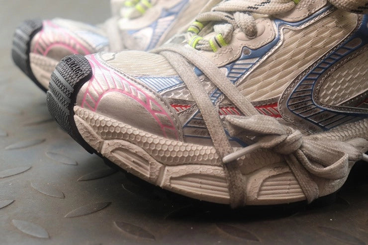 발렌시아가 3XL 화이트 레드 블루 스니커즈