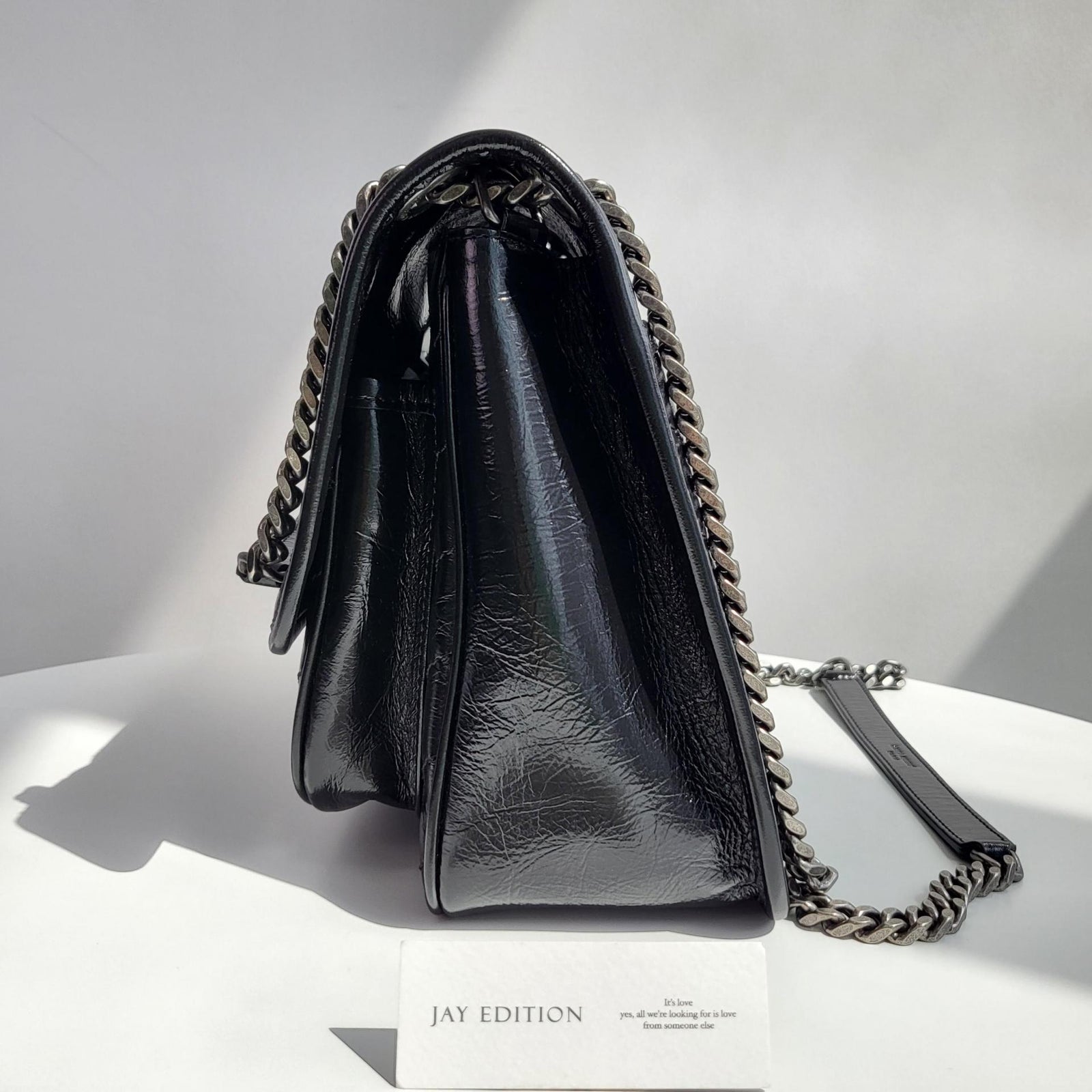 생로랑 니키백 미디움 빈티지 레더