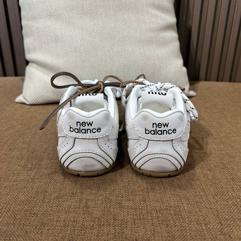뉴발란스 x 미우 미우 530 SL 레더 스니커즈 화이트