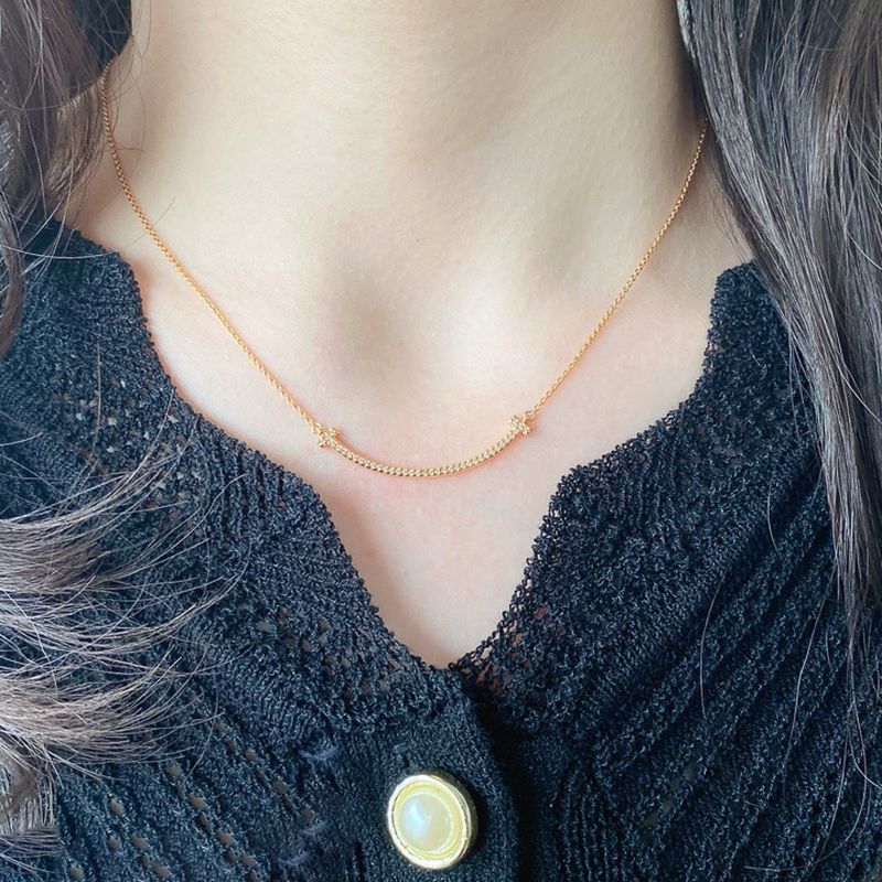 티파니 스마일 파베 펜던트 미디움