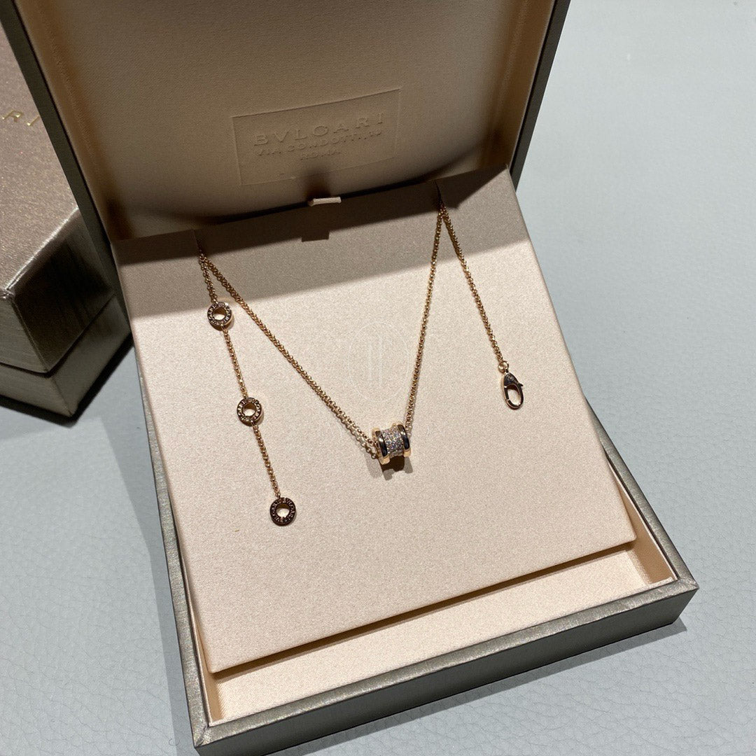 불가리 비제로원 미니 파베 네크리스 (18K)