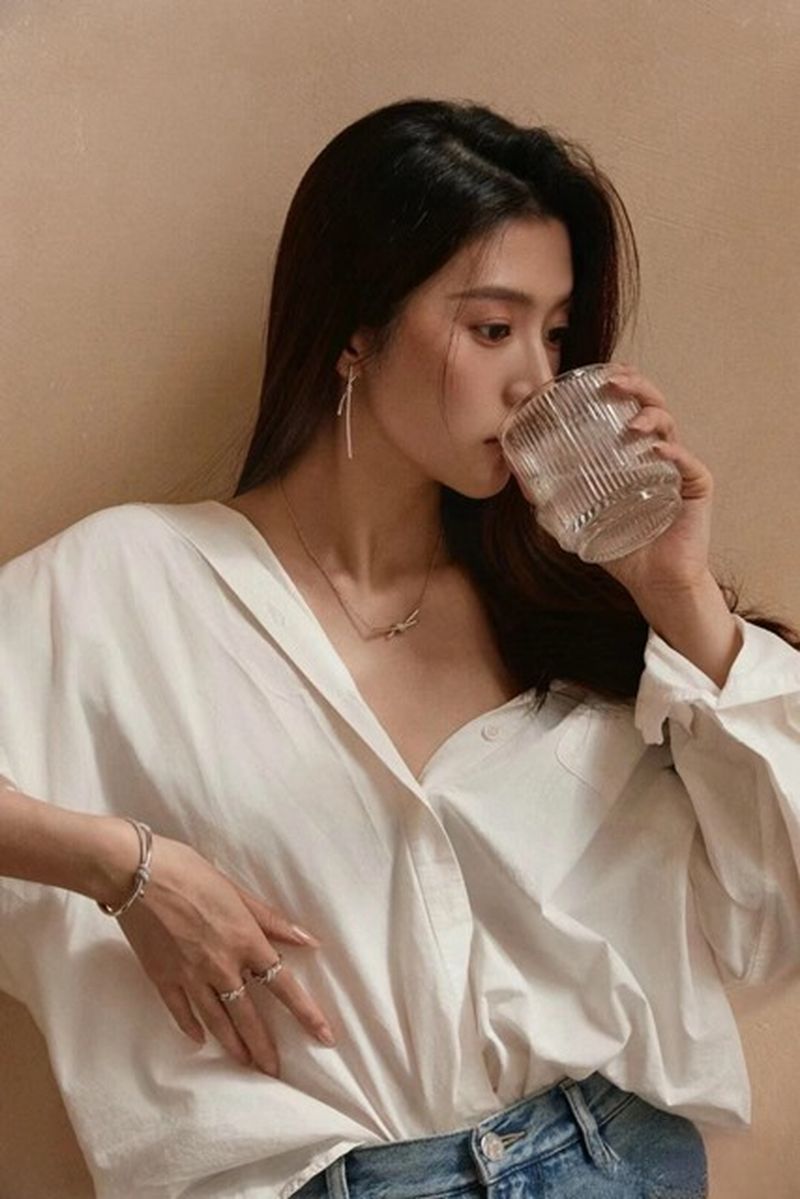 티파니 노트 부분 파베 네크리스