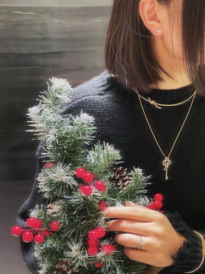 티파니 우븐 키 네크리스