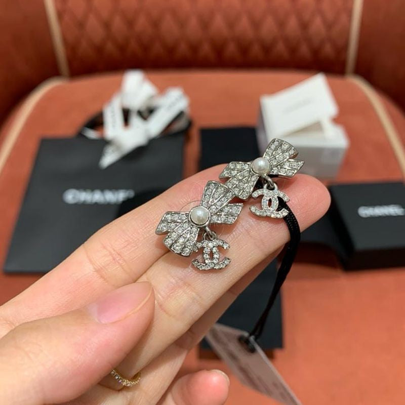 샤넬 리본 귀걸이