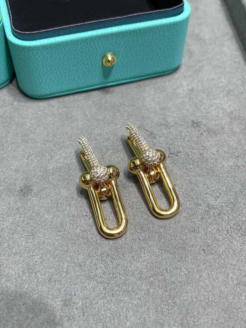 티파니 라지 링크 파베 이어링