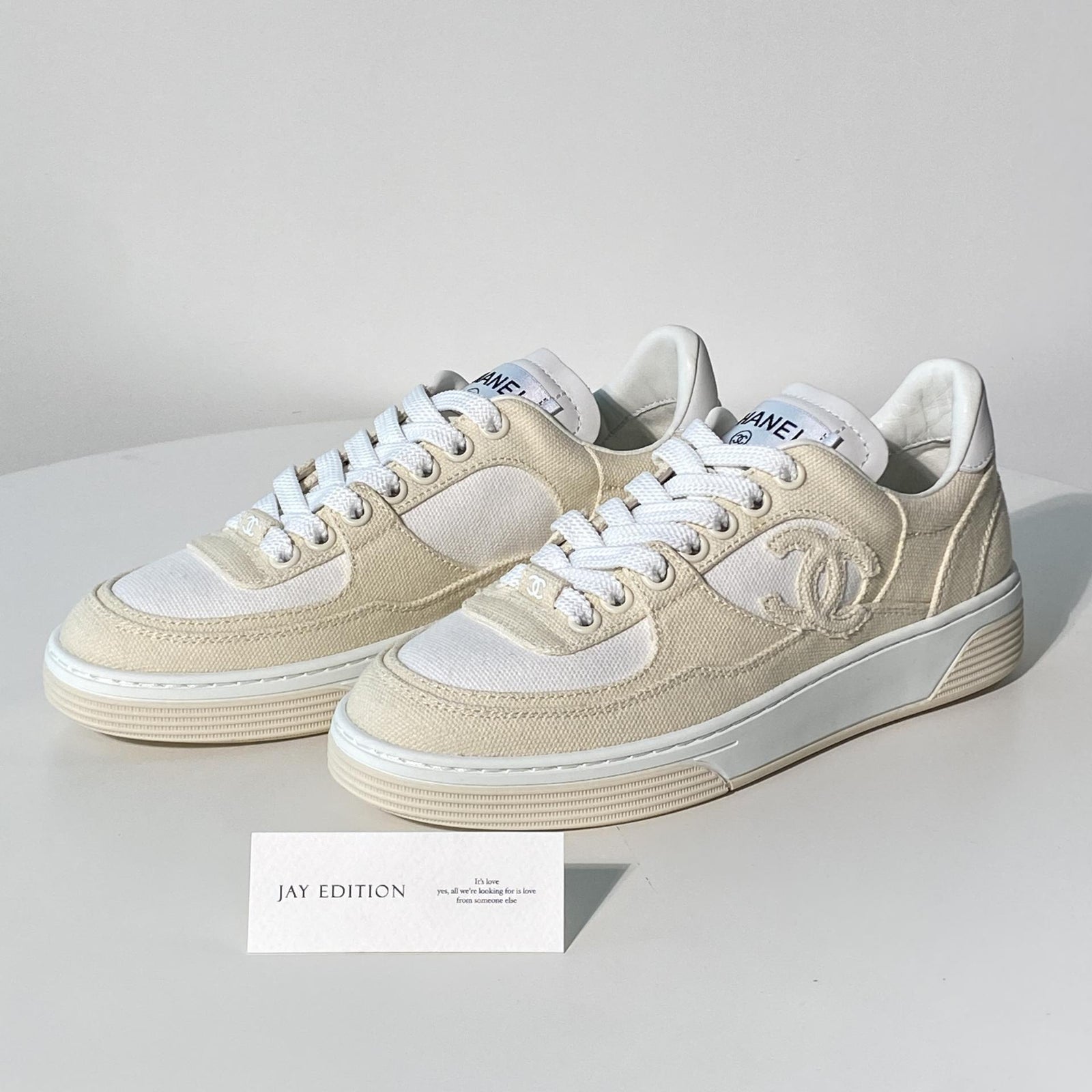 국내) 샤넬 24ss CC 코튼 스니커즈 / 35