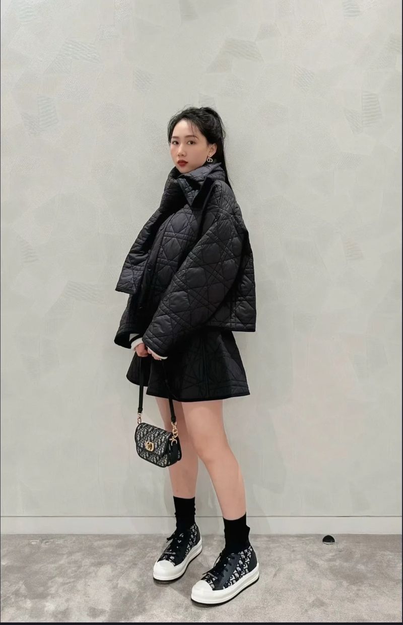 디올 워크 앤 디올 플랫폼 미드탑 스니커즈