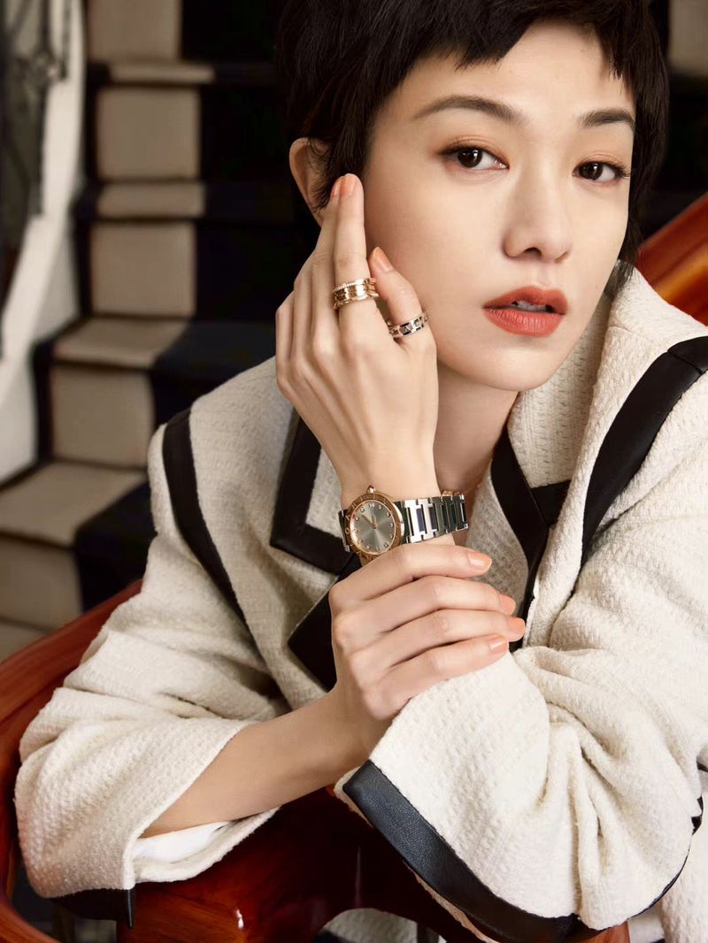 불가리 비제로원 3밴드 파베 링
