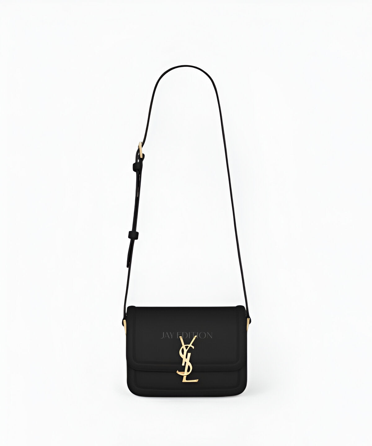 생로랑 솔페리노 사첼백 복스 스몰 블랙 복스 가죽 플랩 클로저 YSL 로고 메탈 디테일 조절 가능한 숄더 스트랩 컴팩트한 클래식 사첼백