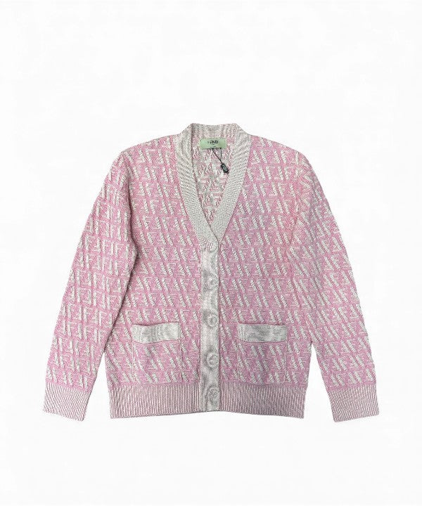 펜디 핑크 FF 캐시미어 울 카디건 셋업