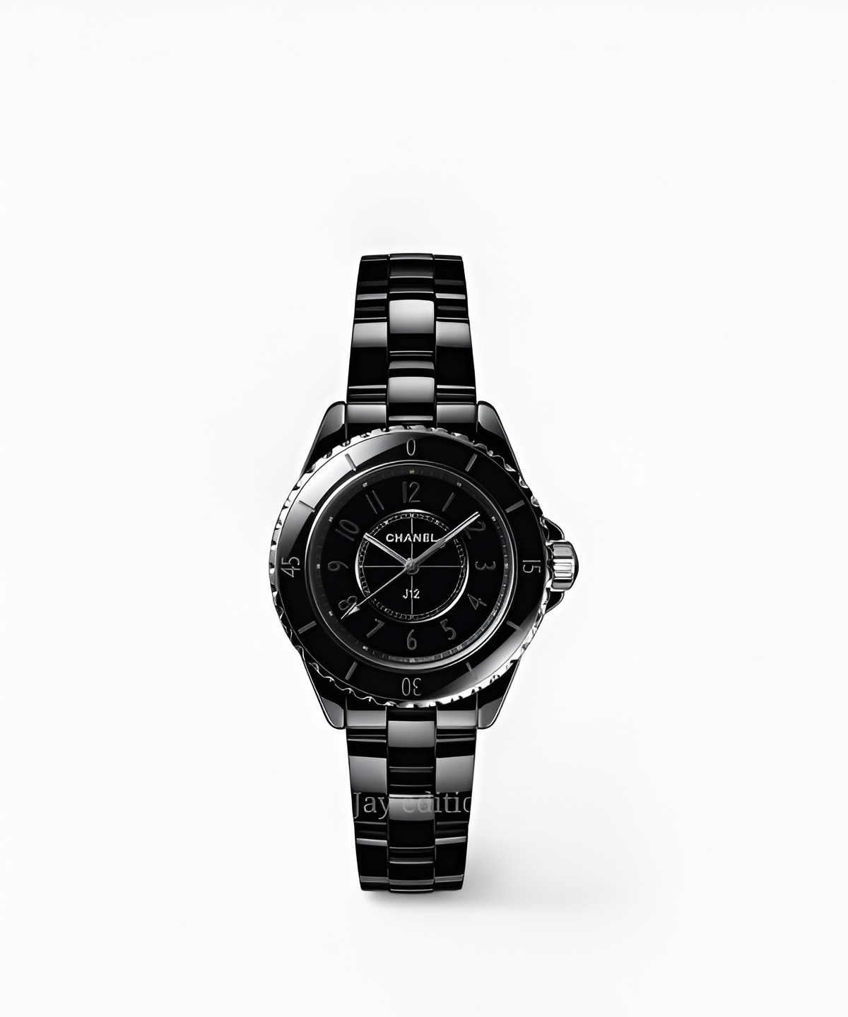샤넬 J12 33mm 블랙 쿼츠 시계 하이테크 세라믹