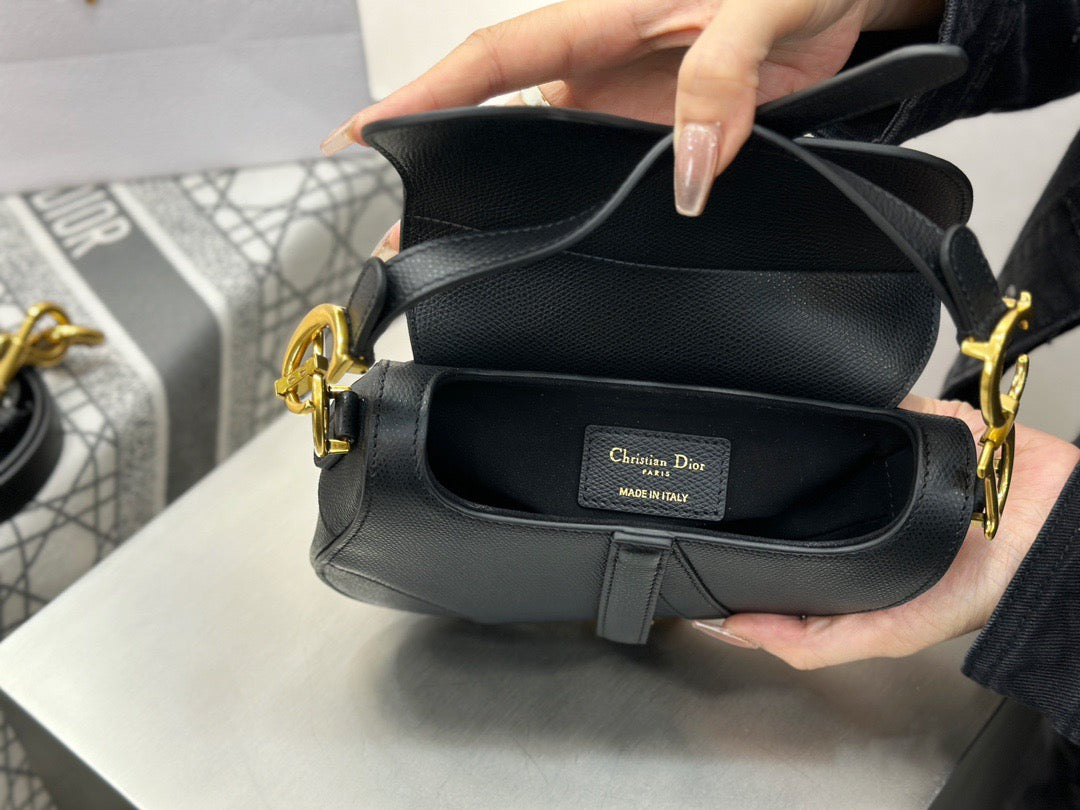 디올 새들 스트랩백 그레인 미니