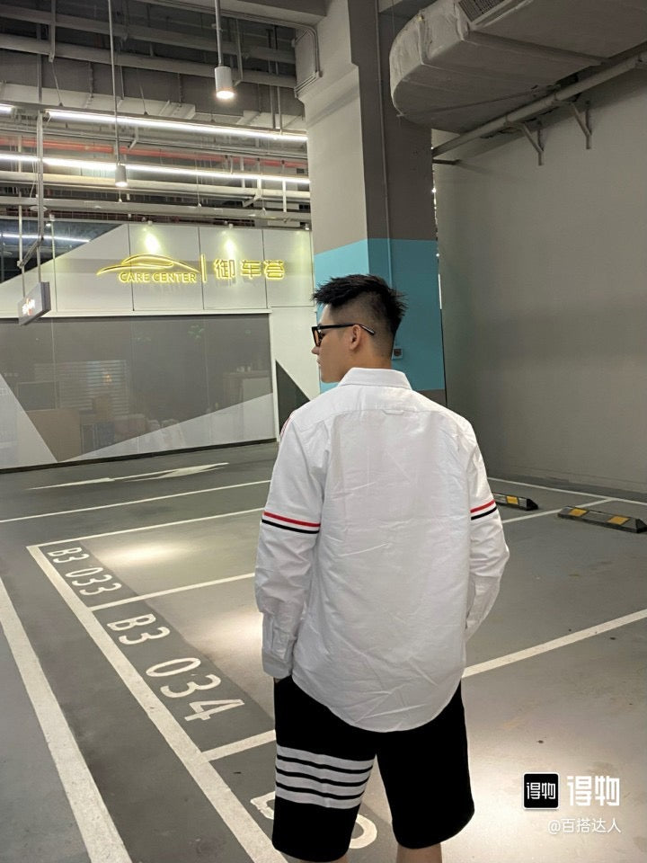 톰브라운 옥스포드 그로스그레인 암밴드 클래식 셔츠