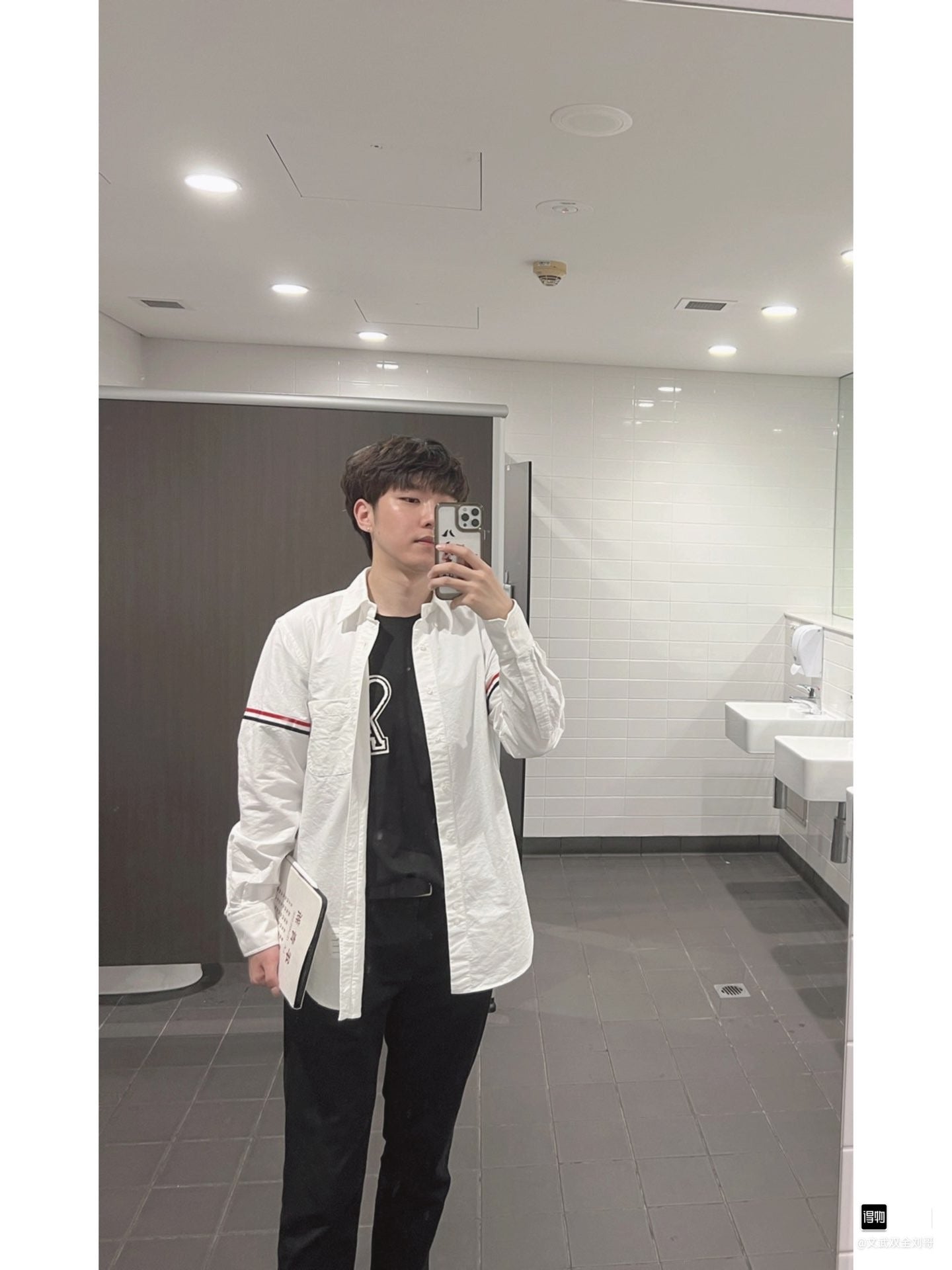 톰브라운 옥스포드 그로스그레인 암밴드 클래식 셔츠