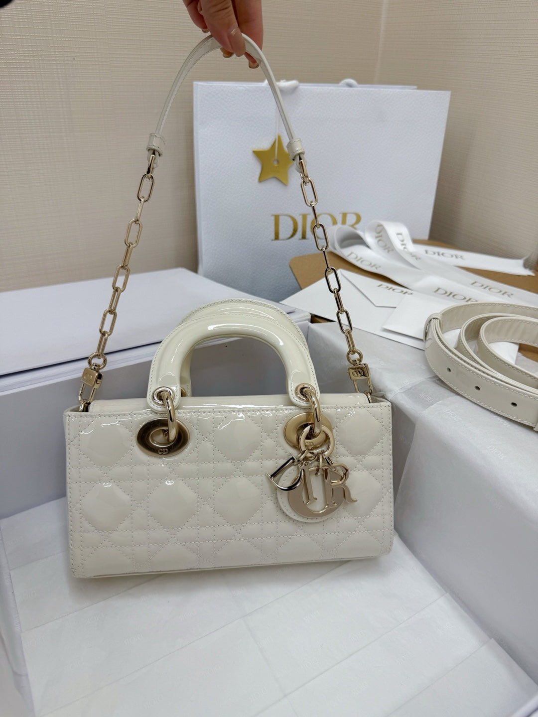 디올 레이디 디 조이 페이던트 스몰 백