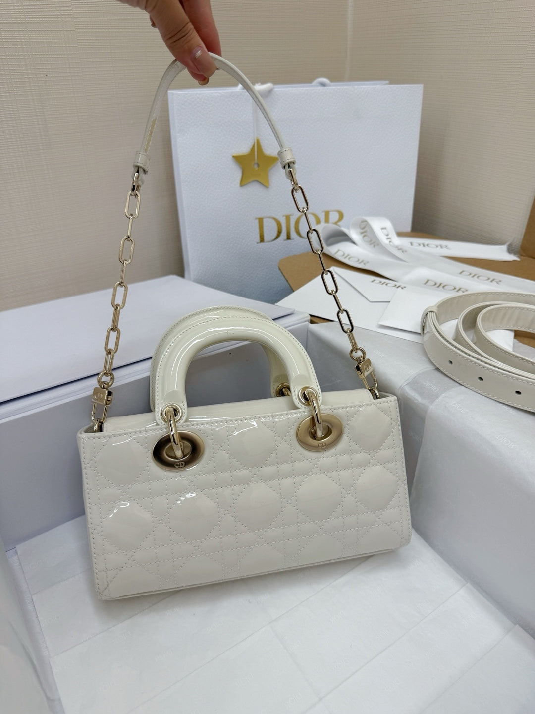 디올 레이디 디 조이 페이던트 스몰 백