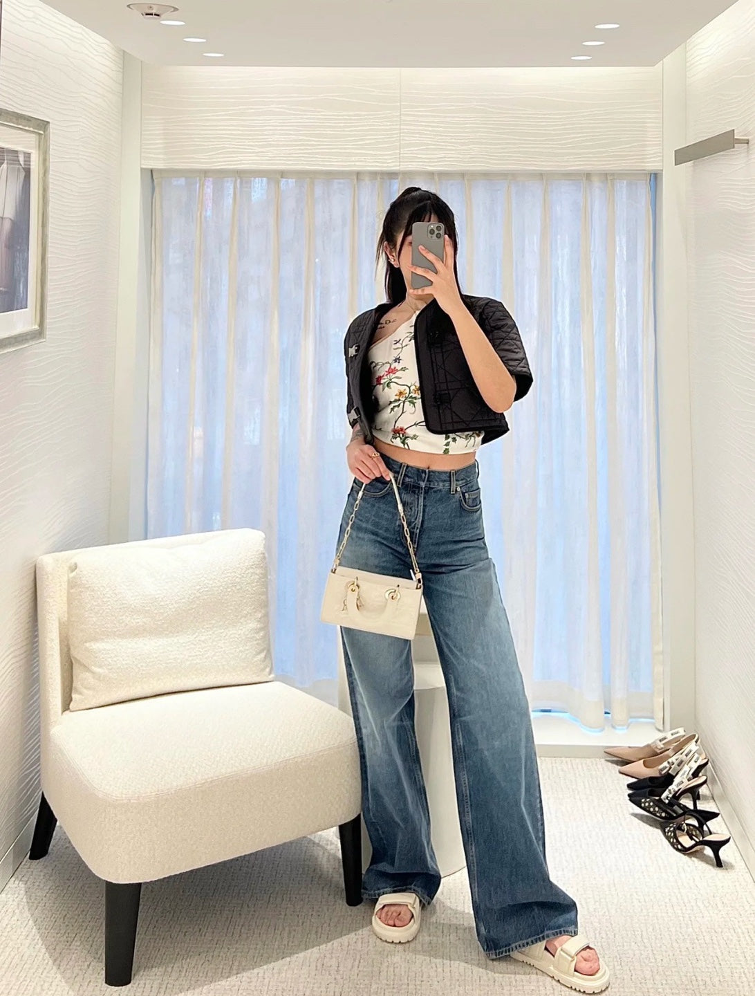 디올 레이디 디 조이 페이던트 스몰 백