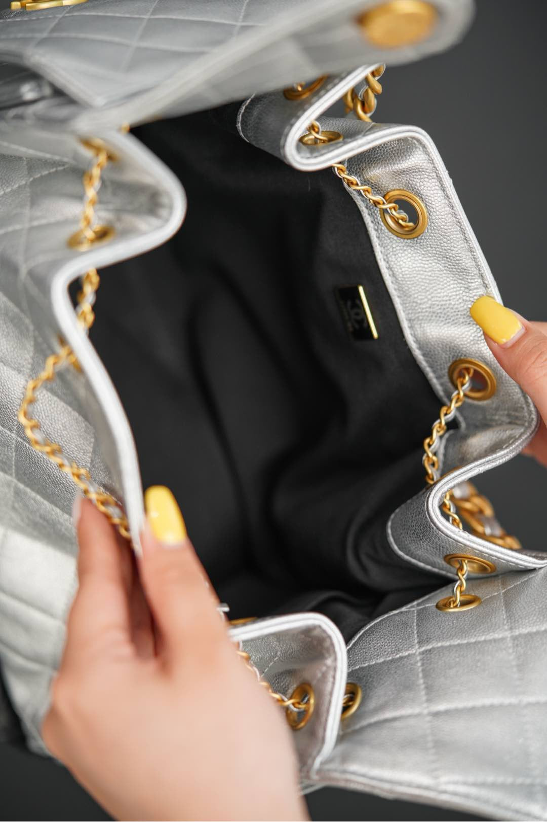 샤넬 25백 스몰 (실버)