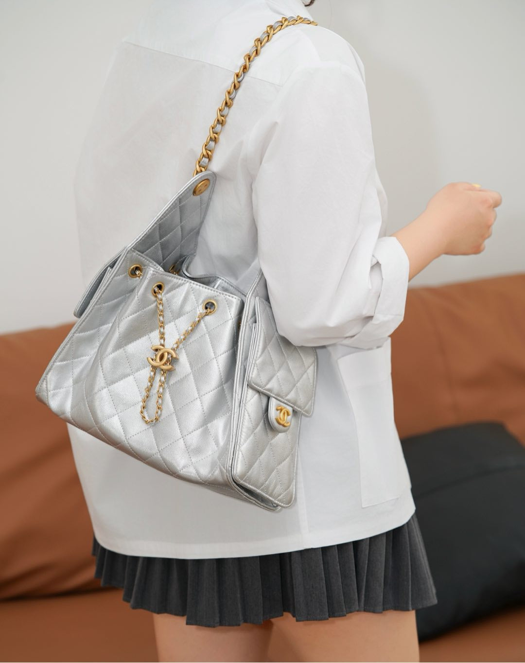 샤넬 25백 스몰 (실버)