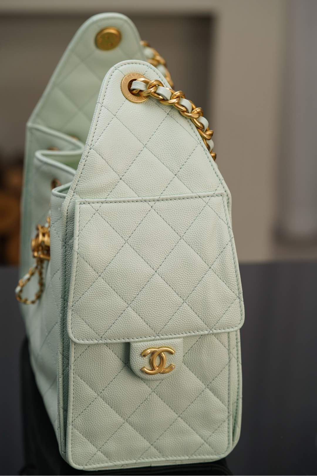 샤넬 25백 스몰 (라이트 그린)