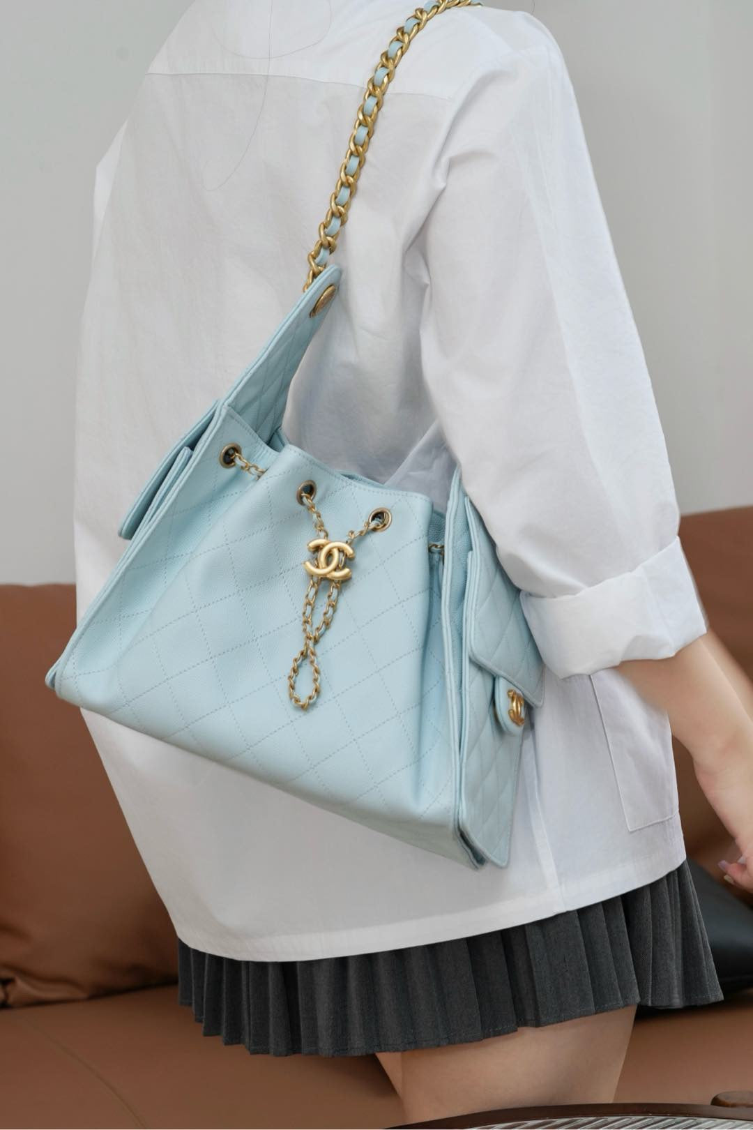 샤넬 25백 스몰 (라이트블루)