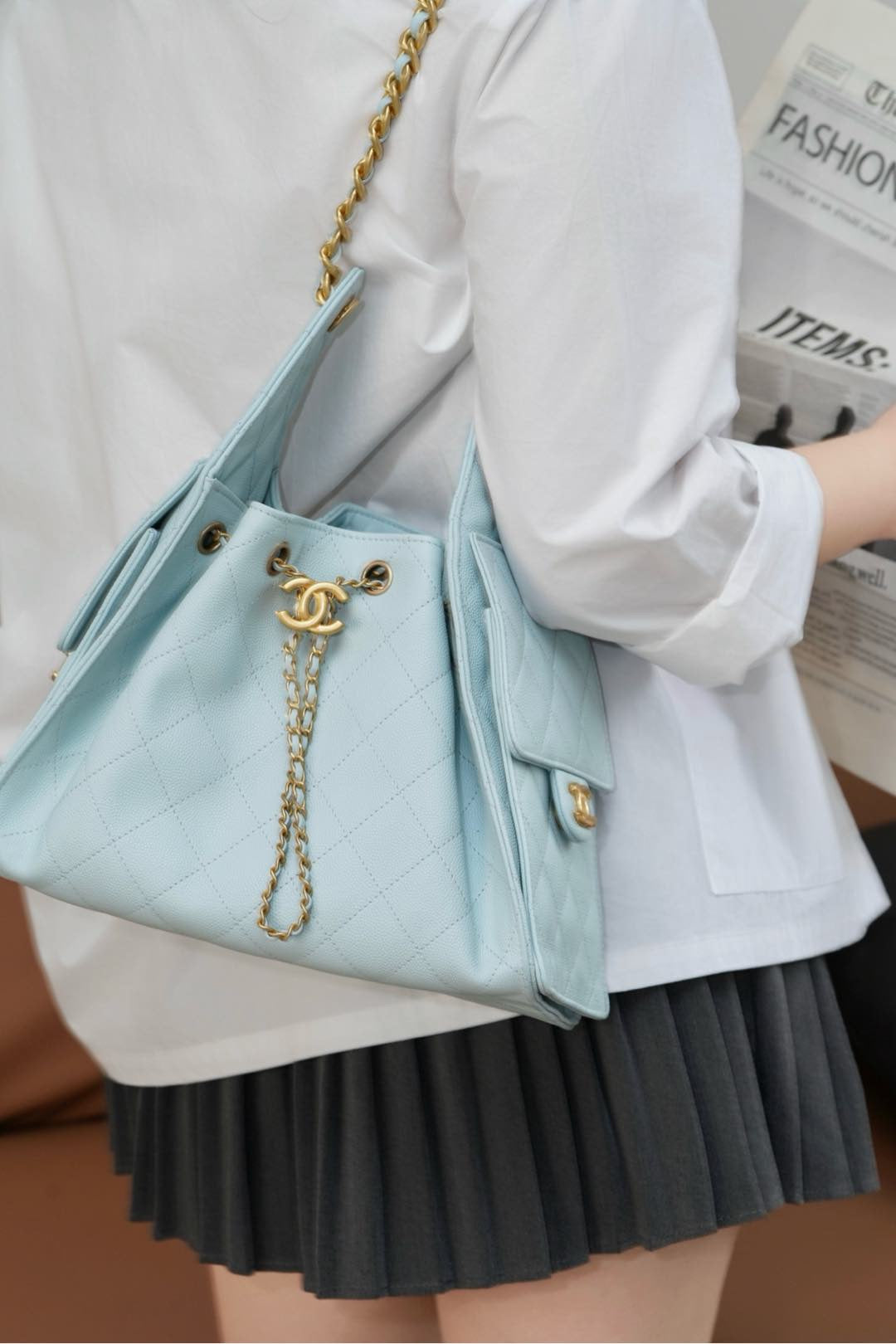 샤넬 25백 스몰 (라이트블루)