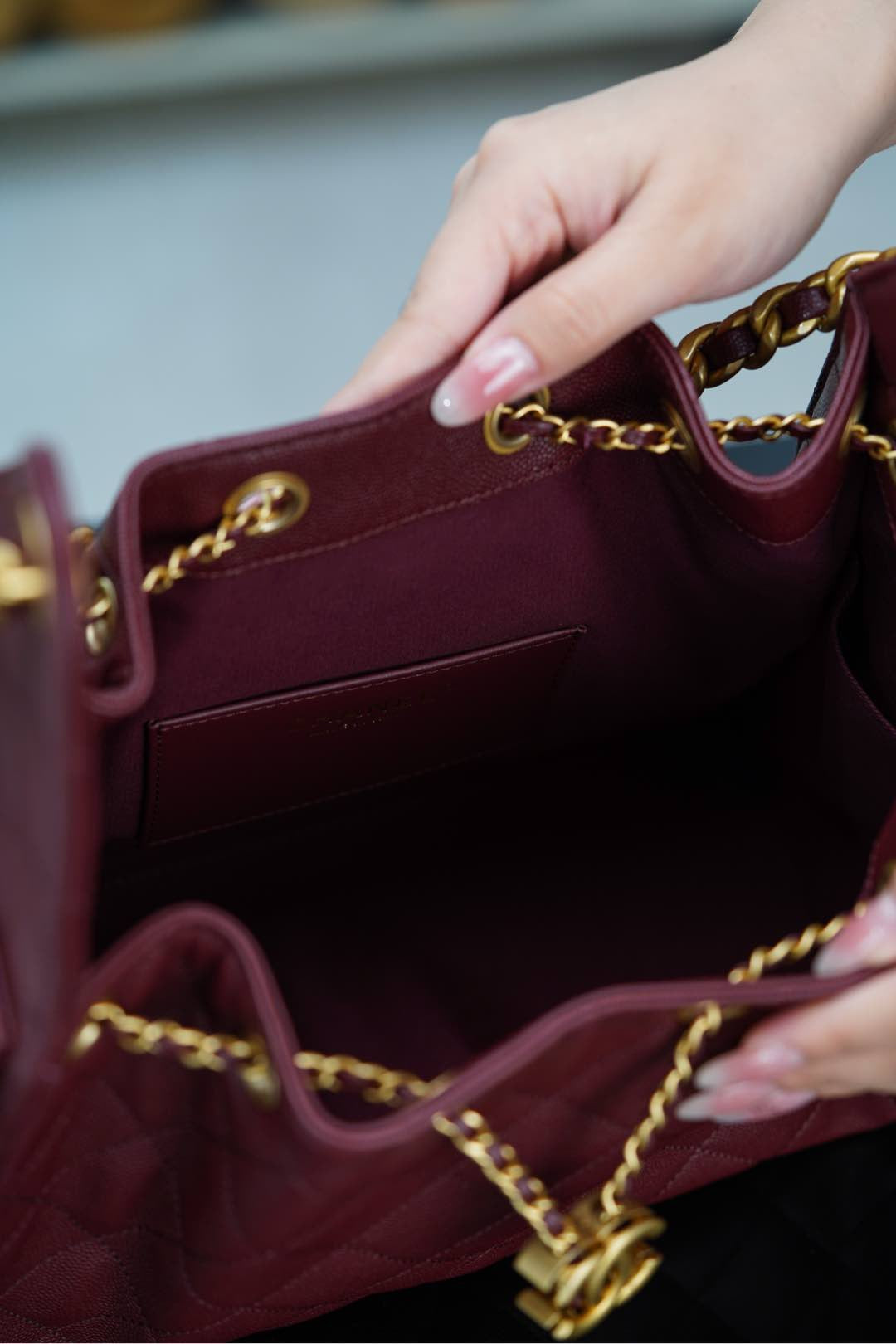 샤넬 25백 스몰 (버건디)