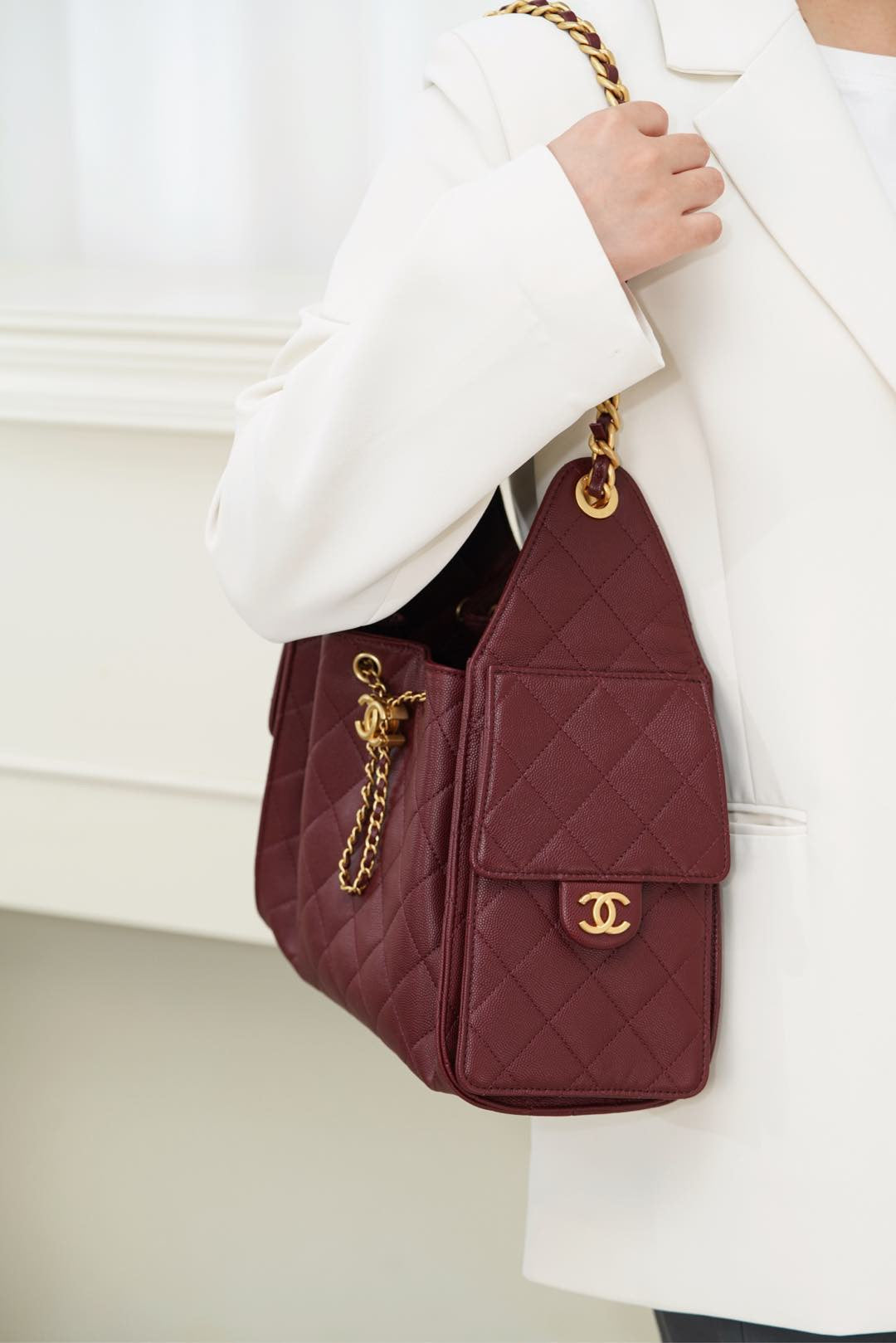 샤넬 25백 스몰 (버건디)