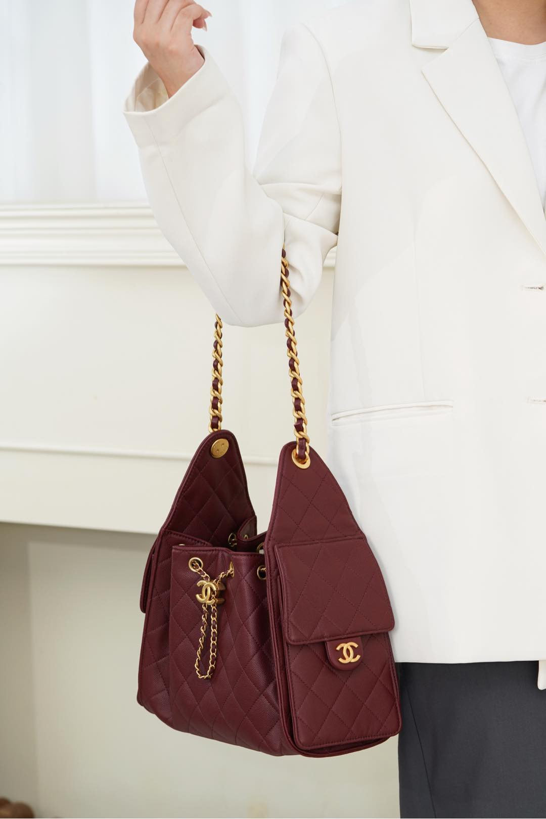 샤넬 25백 스몰 (버건디)