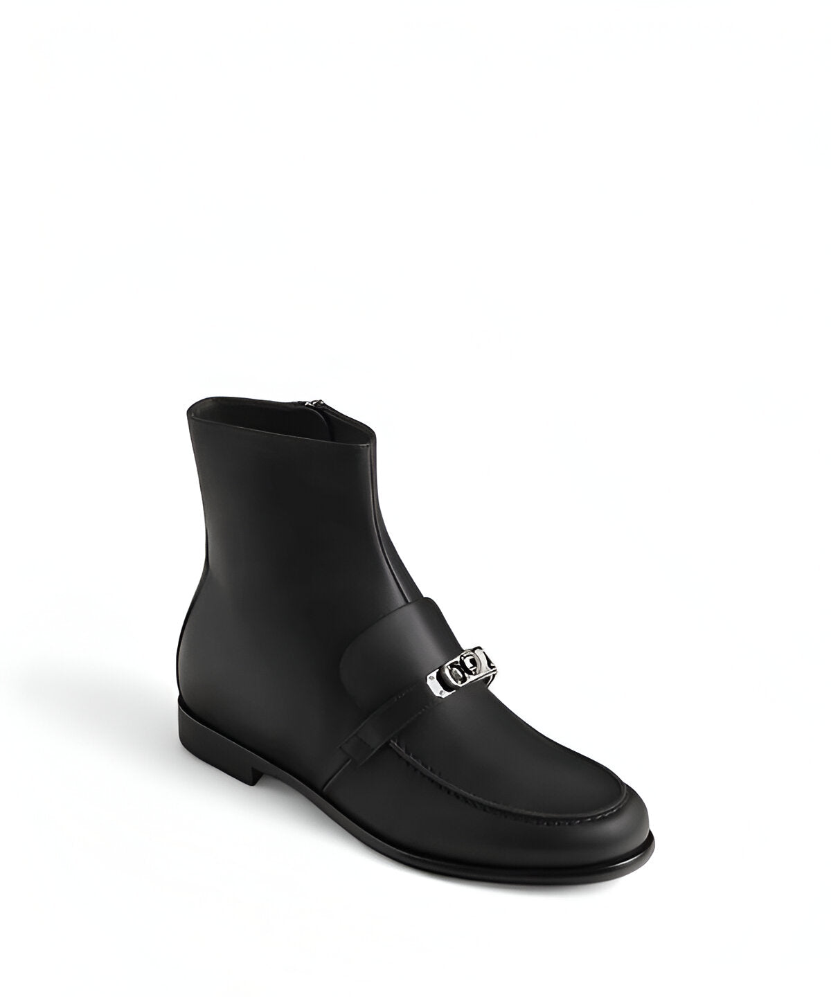 에르메스 Kelsy 앵클 부츠 송아지 가죽 슬립온 디자인 블랙 컬러