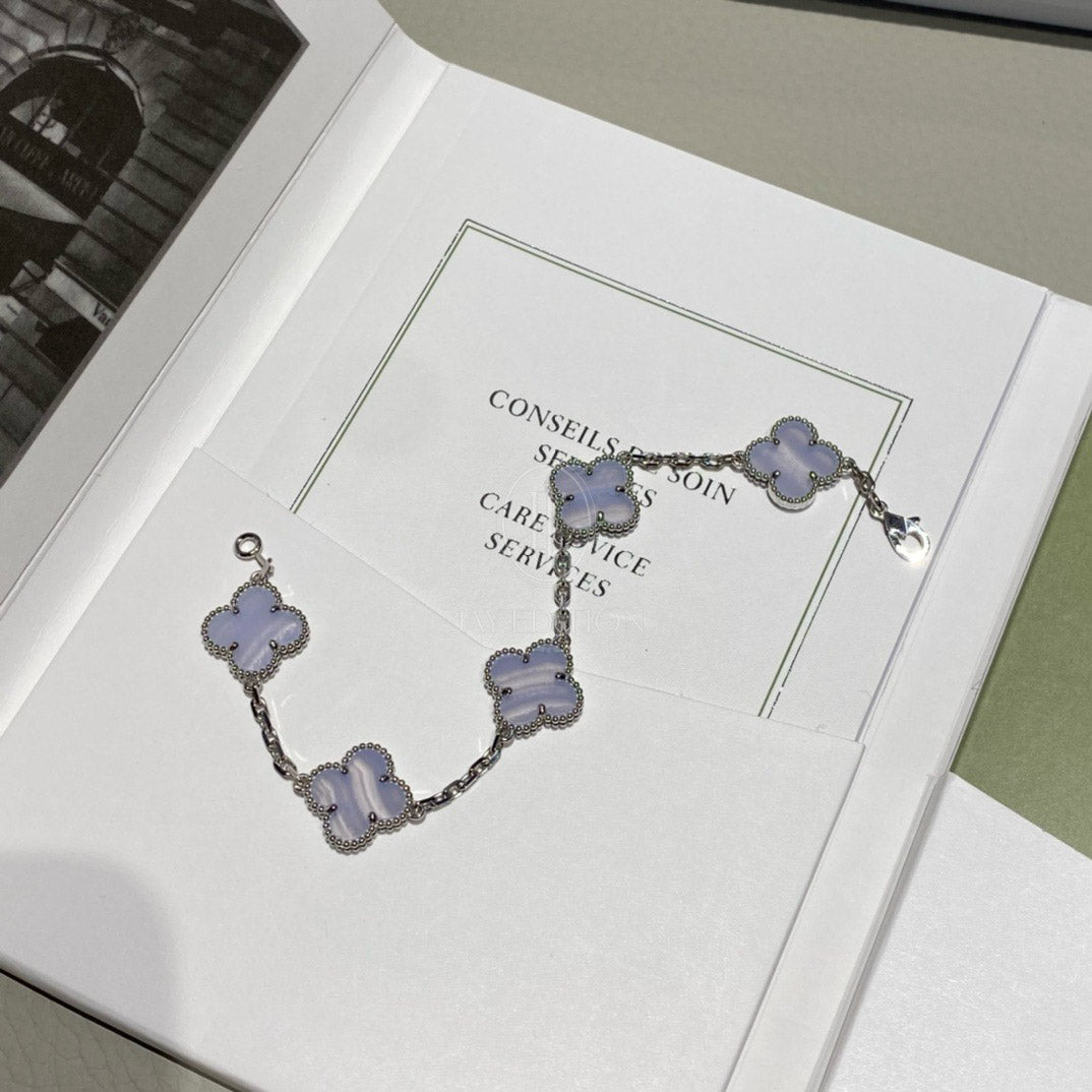 반클리프 빈티지 브레이슬릿 칼세도니 (18K)