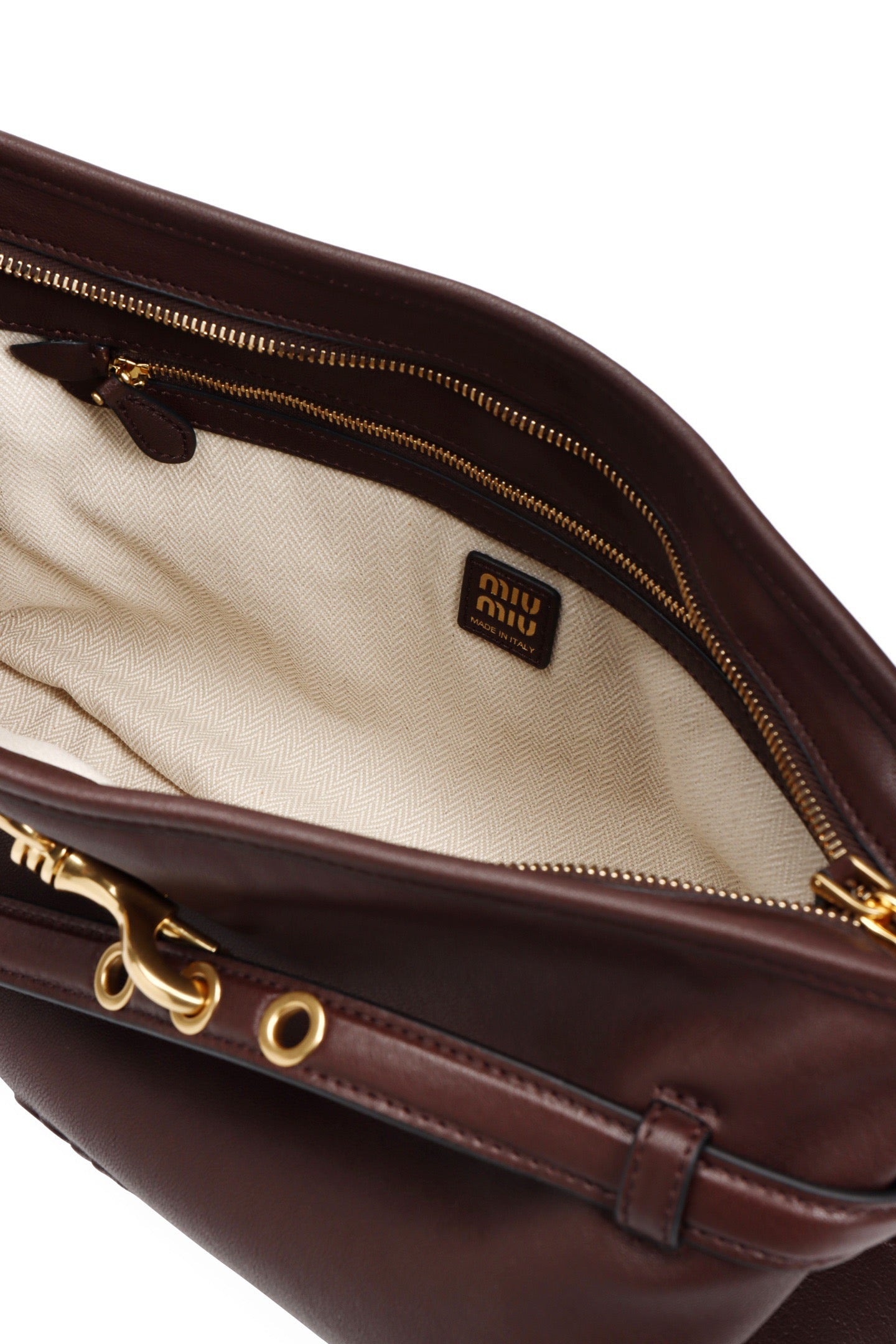 미우미우 아방뛰르 나파 가죽 백 미디움