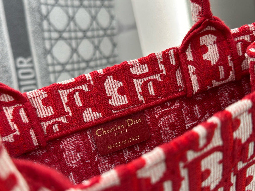 디올 오블리크 자수 북 토트백 스몰