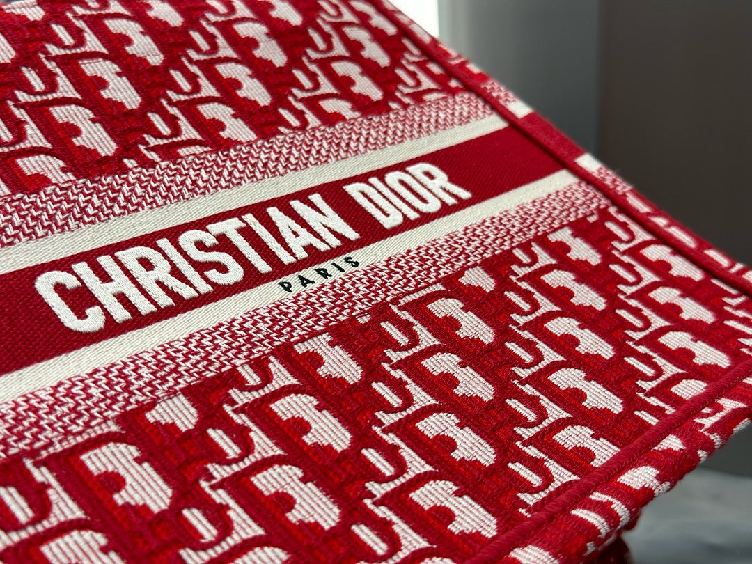 디올 오블리크 자수 북 토트백 스몰