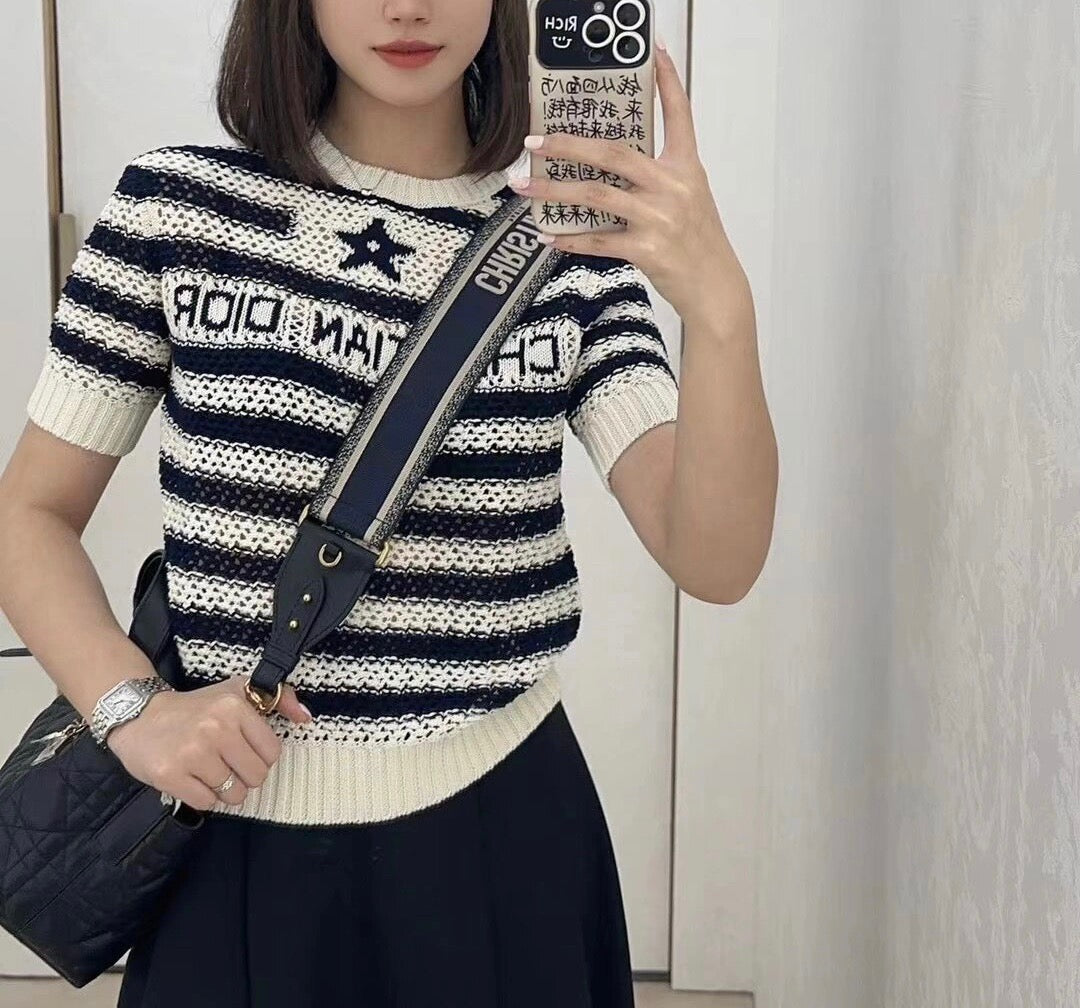 디올 오블리크 자수 스트랩