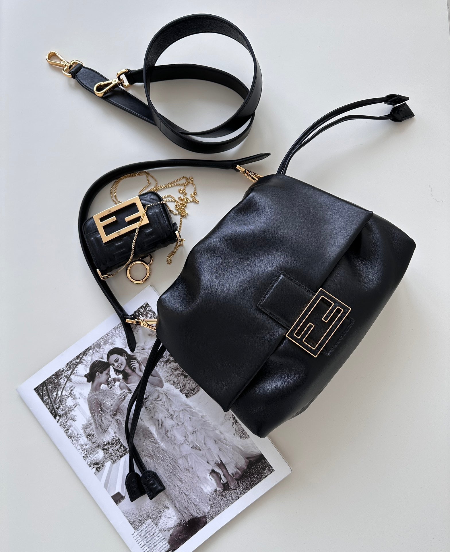 펜디 맘마 바게트 나파 미디움