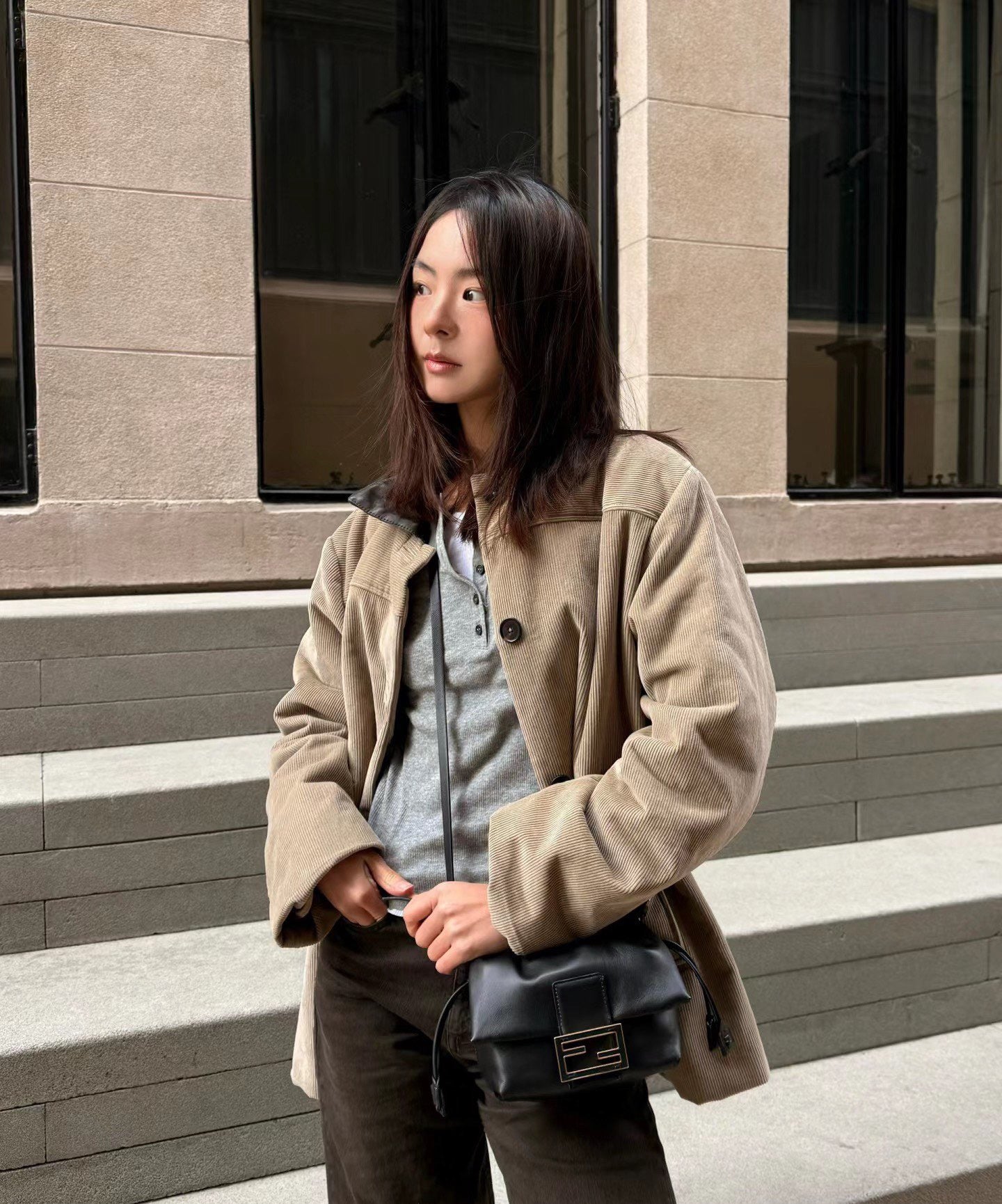 펜디 맘마 바게트 나파 미디움