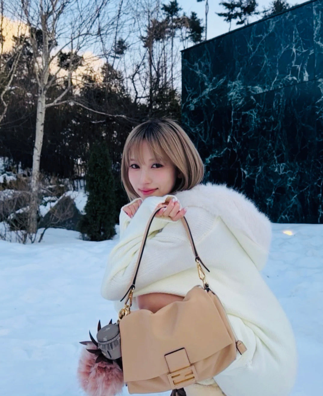 펜디 맘마 바게트 나파 미디움