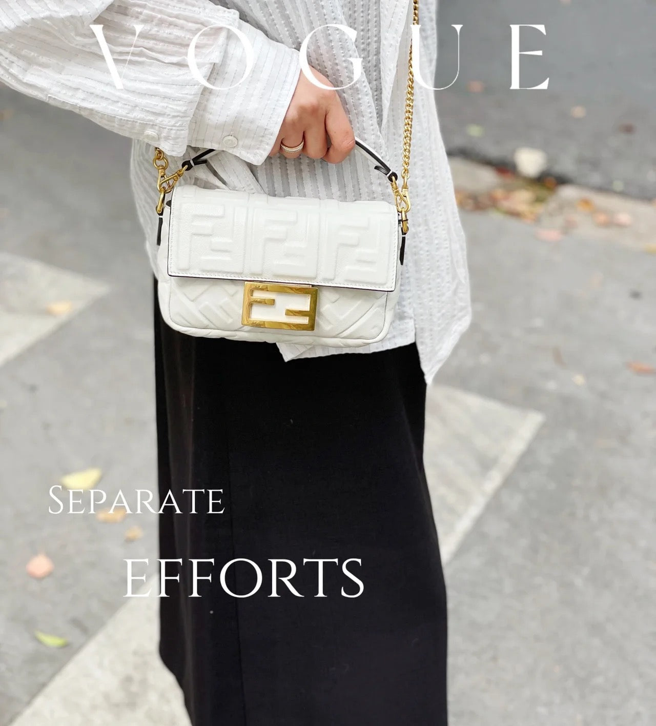 펜디 바게트 백 나파 미니