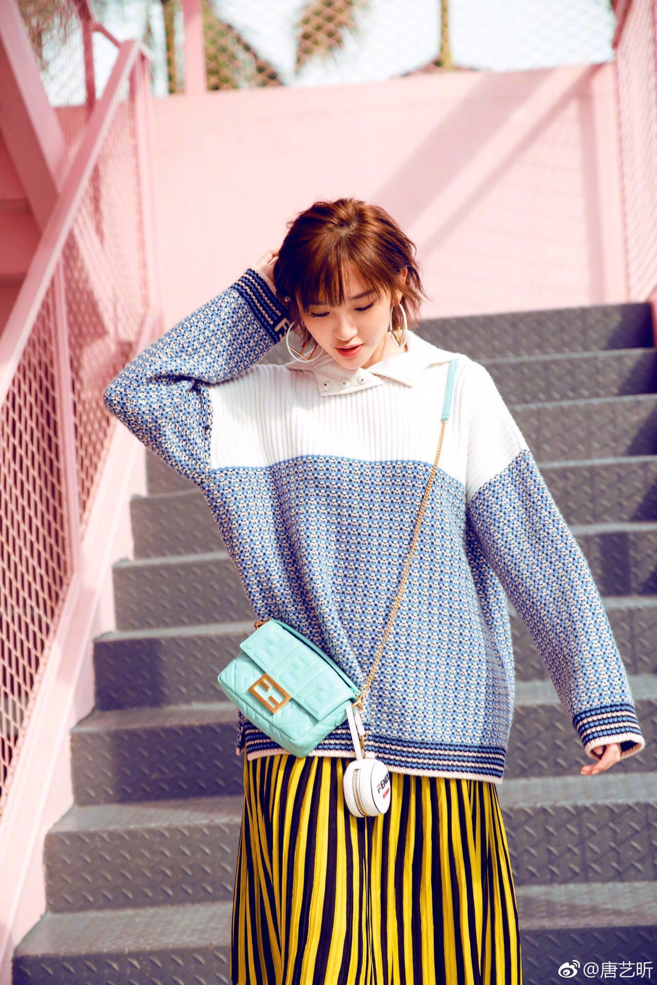 펜디 바게트 백 나파 미니