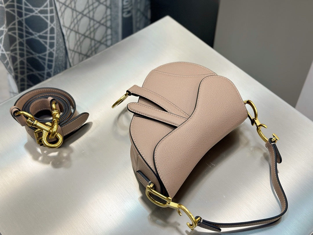 디올 새들 스트랩백 그레인 미니