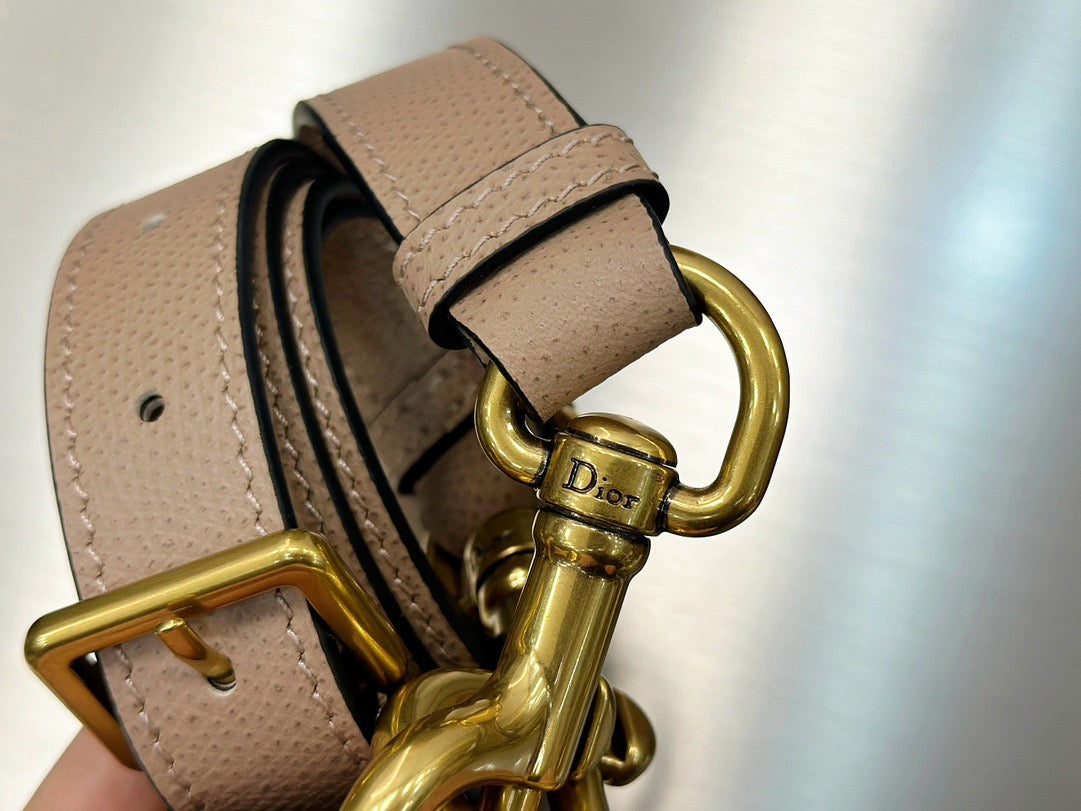 디올 새들 스트랩백 그레인 미니