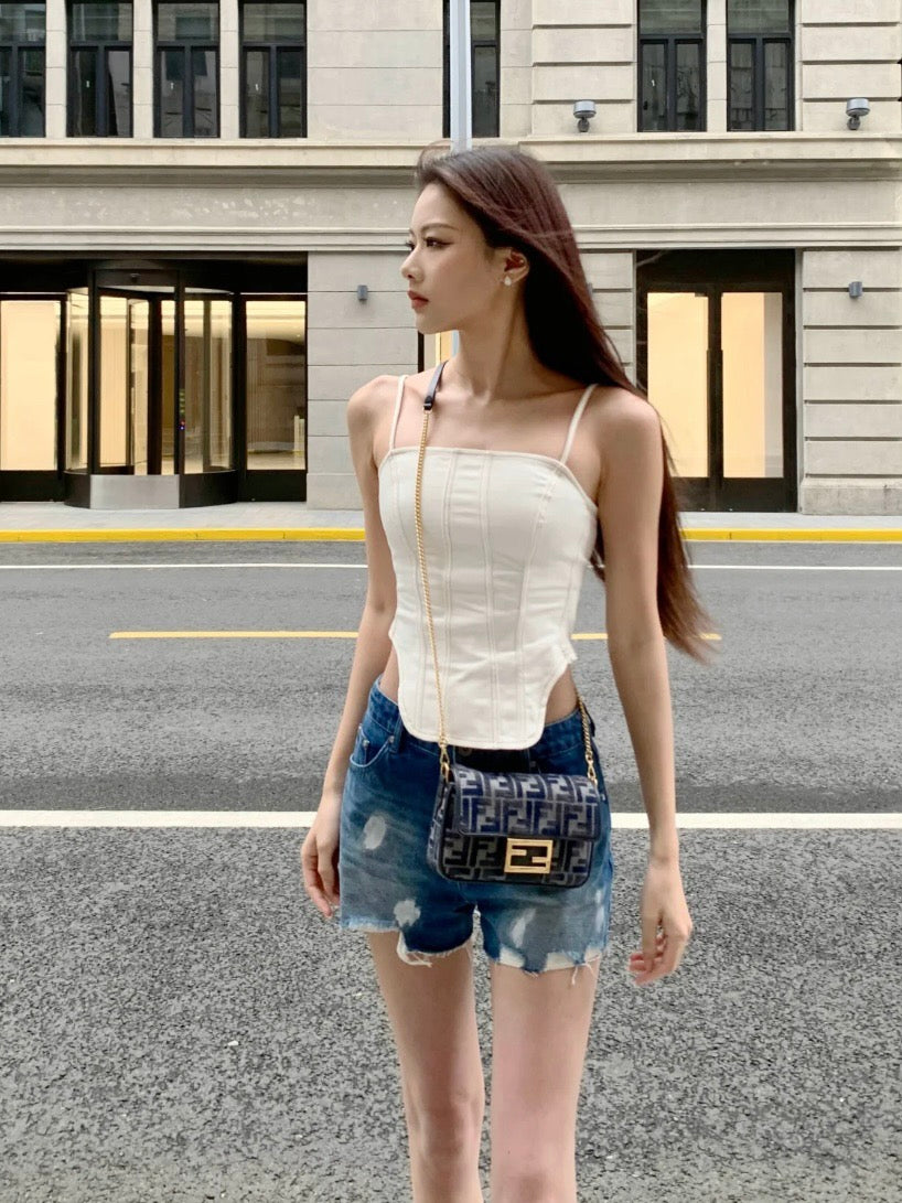 펜디 바게트 백 FF 셔닐 미니
