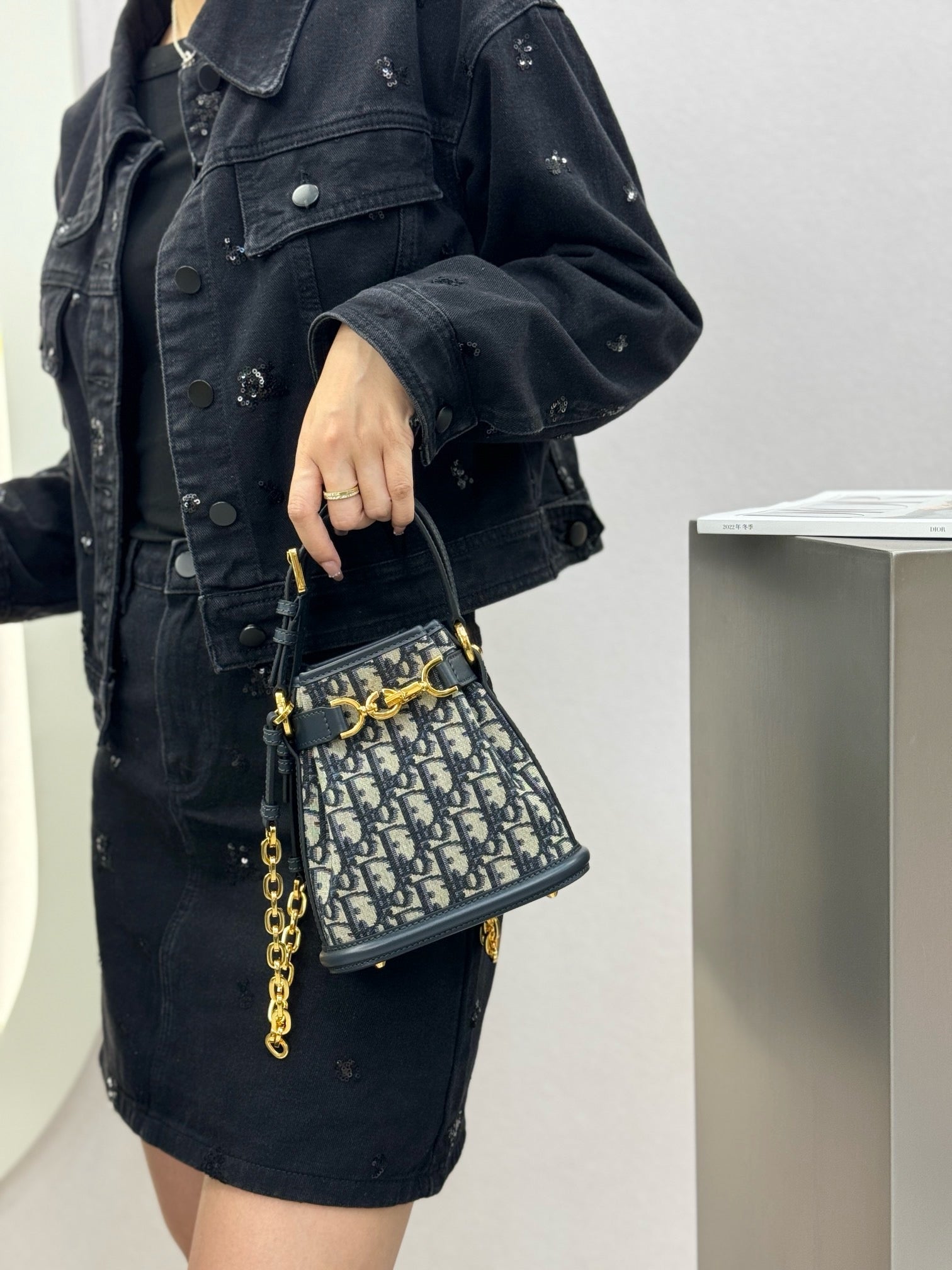 디올 C'est 오블리크 버킷백 스몰