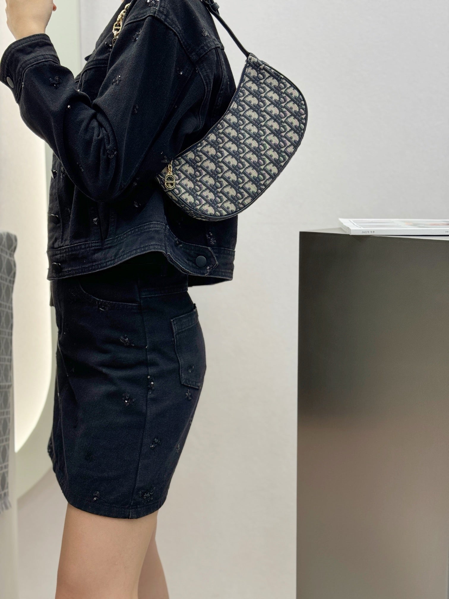 디올 오블리크 CD 라운지 백