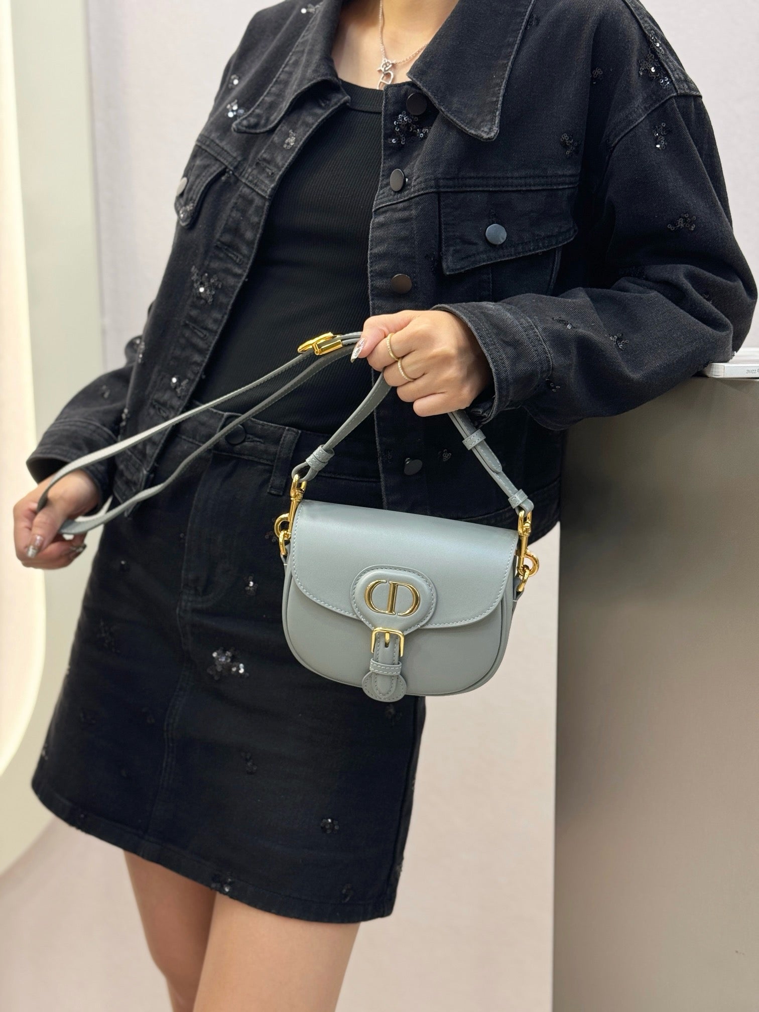 디올 바비백 레더 스몰,미디움